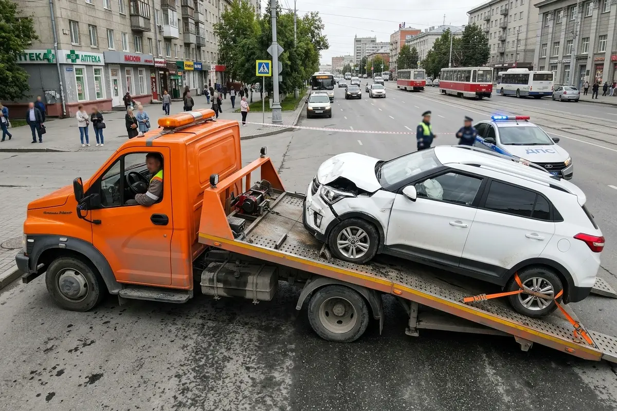 Hyundai Creta после столкновения
