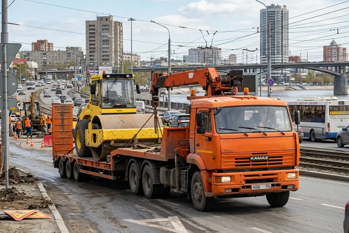 Дорожный каток после ремонта