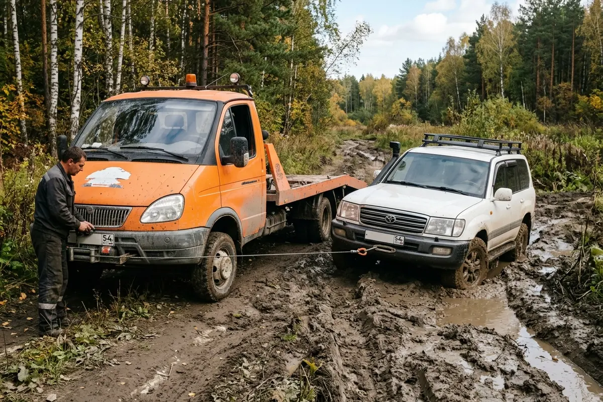 Toyota Land Cruiser из грязи